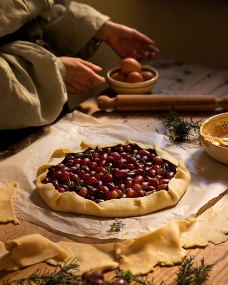 grape roasted hazelnut frangipane galette