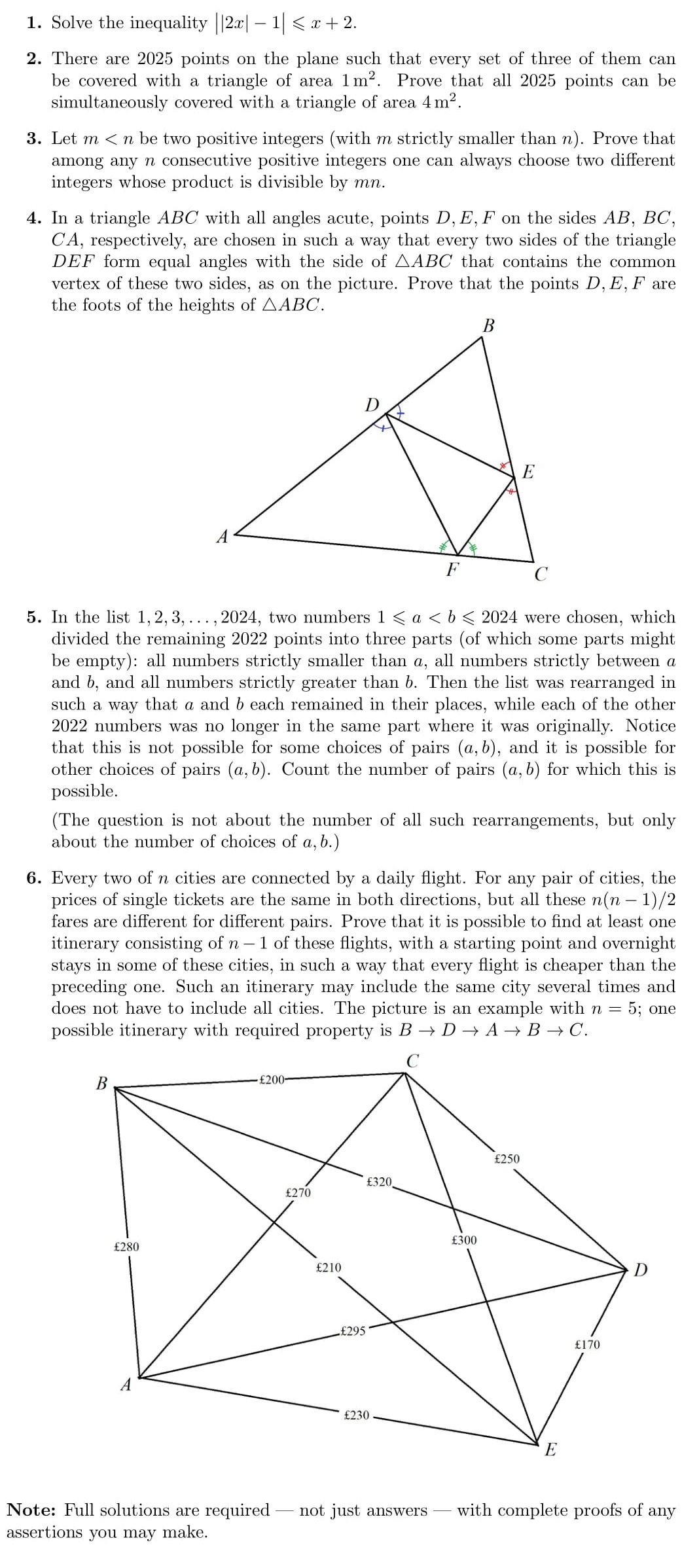 Lincoln Mathematics Challenge 2024–25