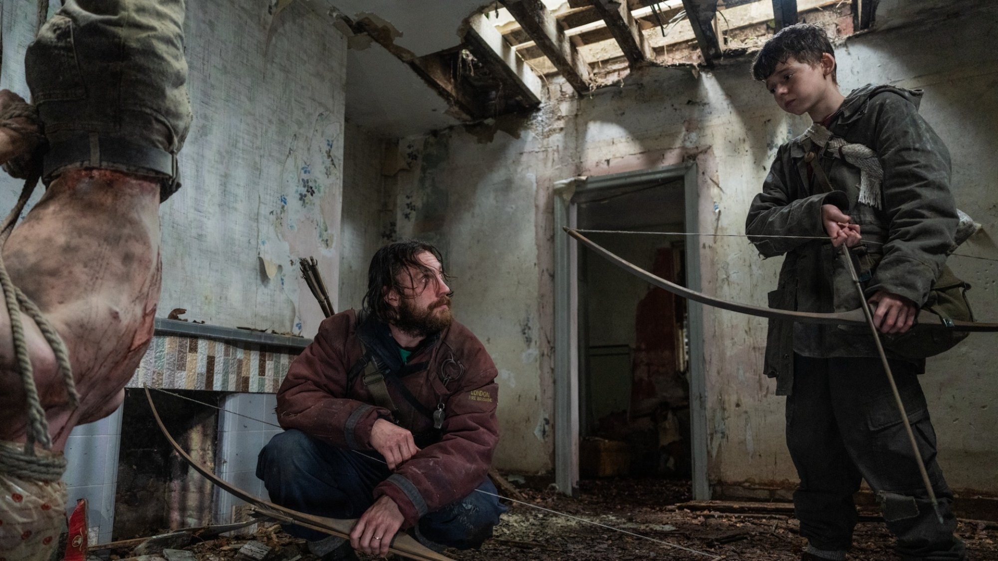 Alfie Williams and Aaron Taylor-Johnson in 