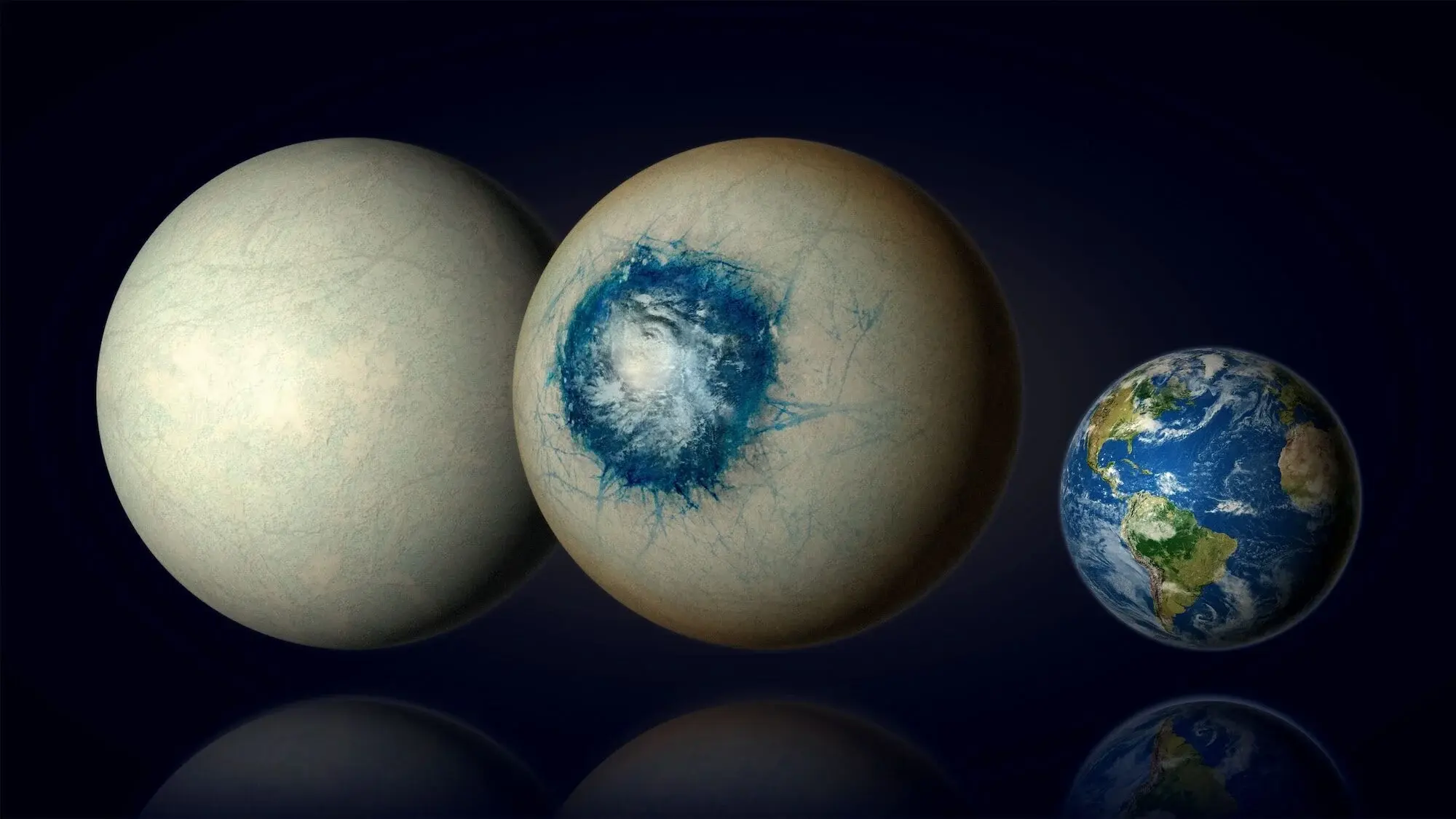 An exoplanet orbiting a red dwarf star may have an ocean and a thick atmosphere