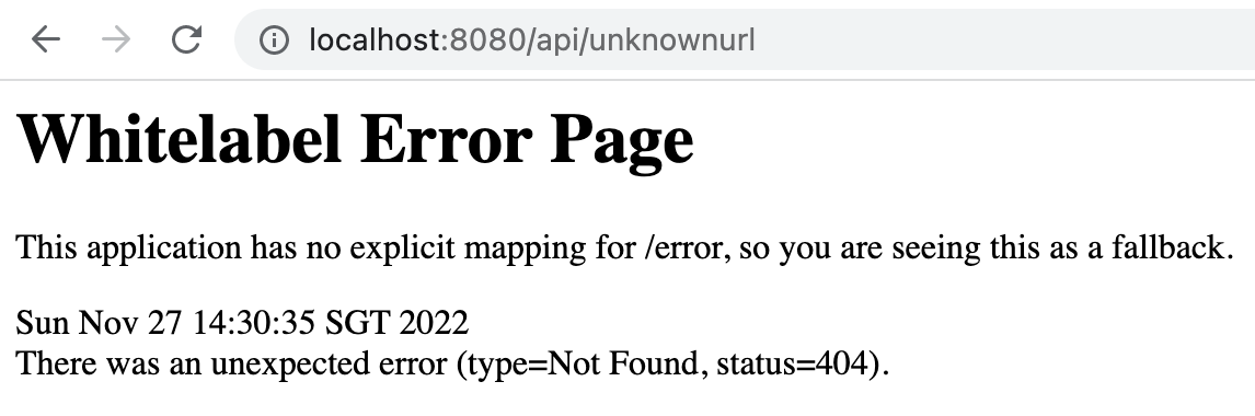 Disable Whitelabel Error Page in Spring...